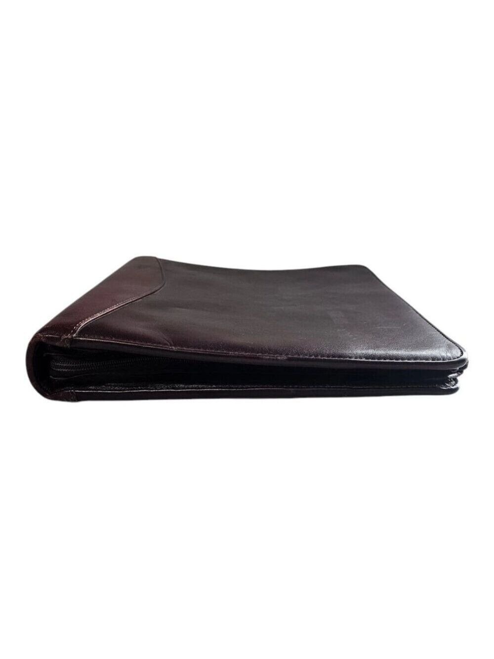 Franklin Quest Leather 7 Ring Binder Burgundy Organizer Dividers Card Holders - Picture 7 of 16